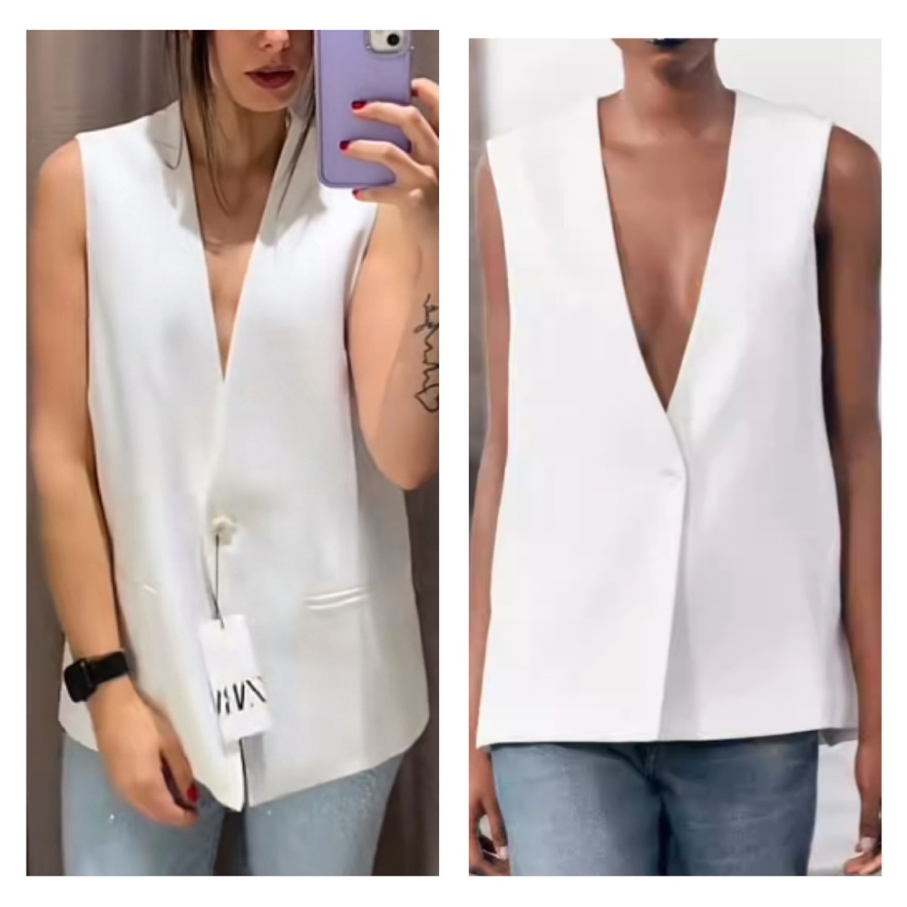 NWT Zara white vest